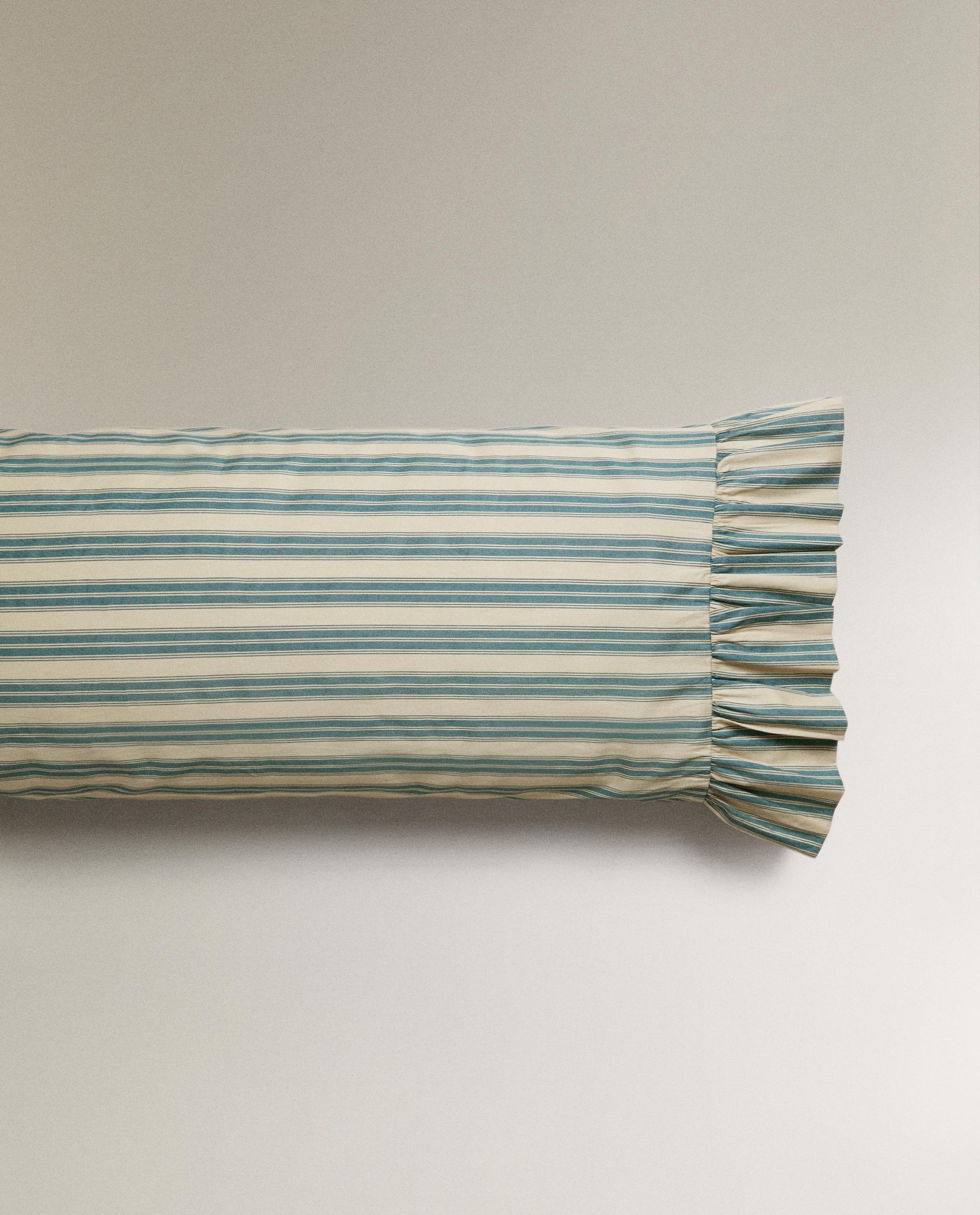 STRIPED PILLOWCASE WITH RUFFLE TRIM | KATHARINE POLE product thumbnail 4