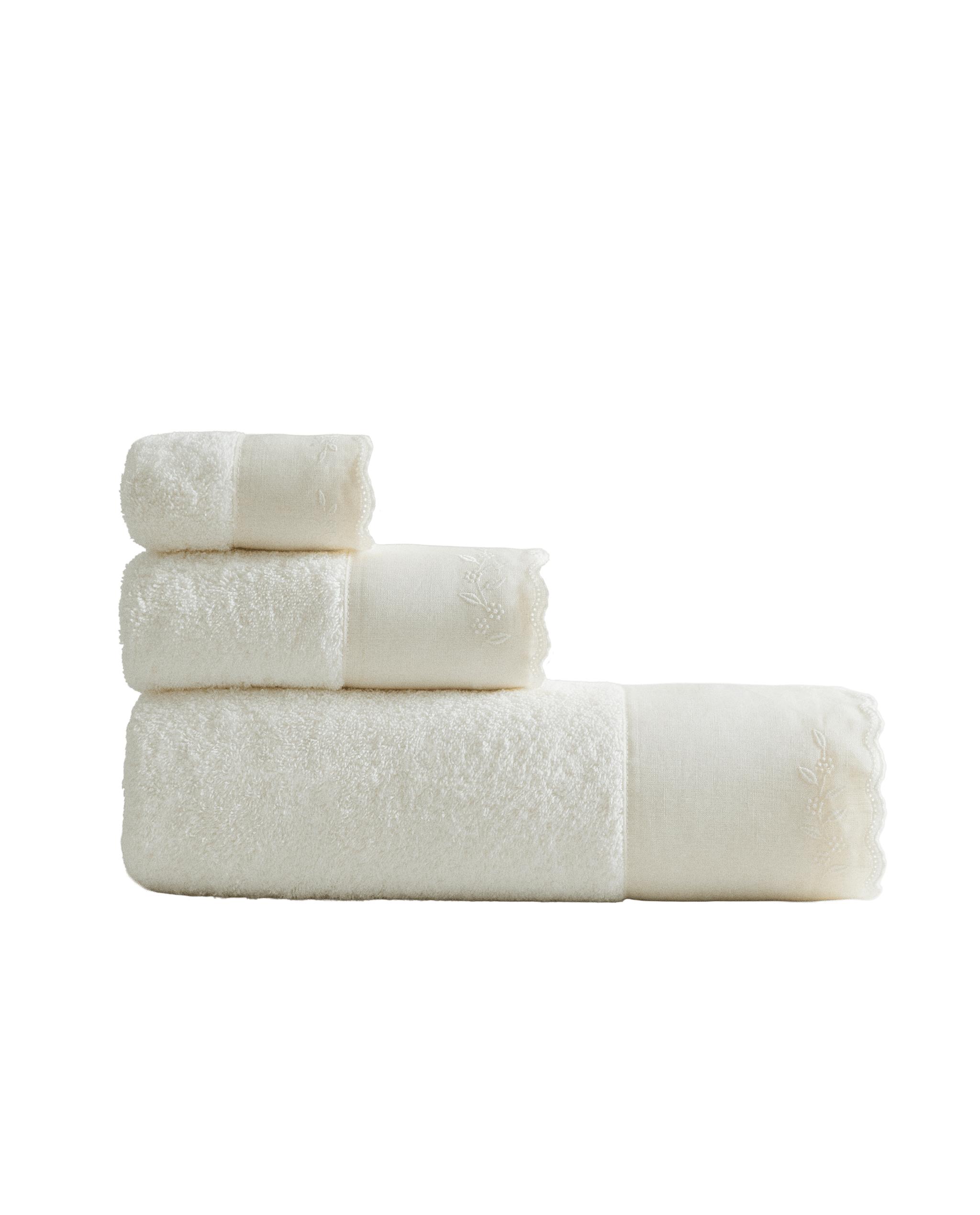 BATH TOWEL WITH LINEN BORDER product thumbnail 3
