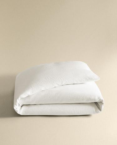 WASHED LINEN DUVET COVER (160 GxM²)