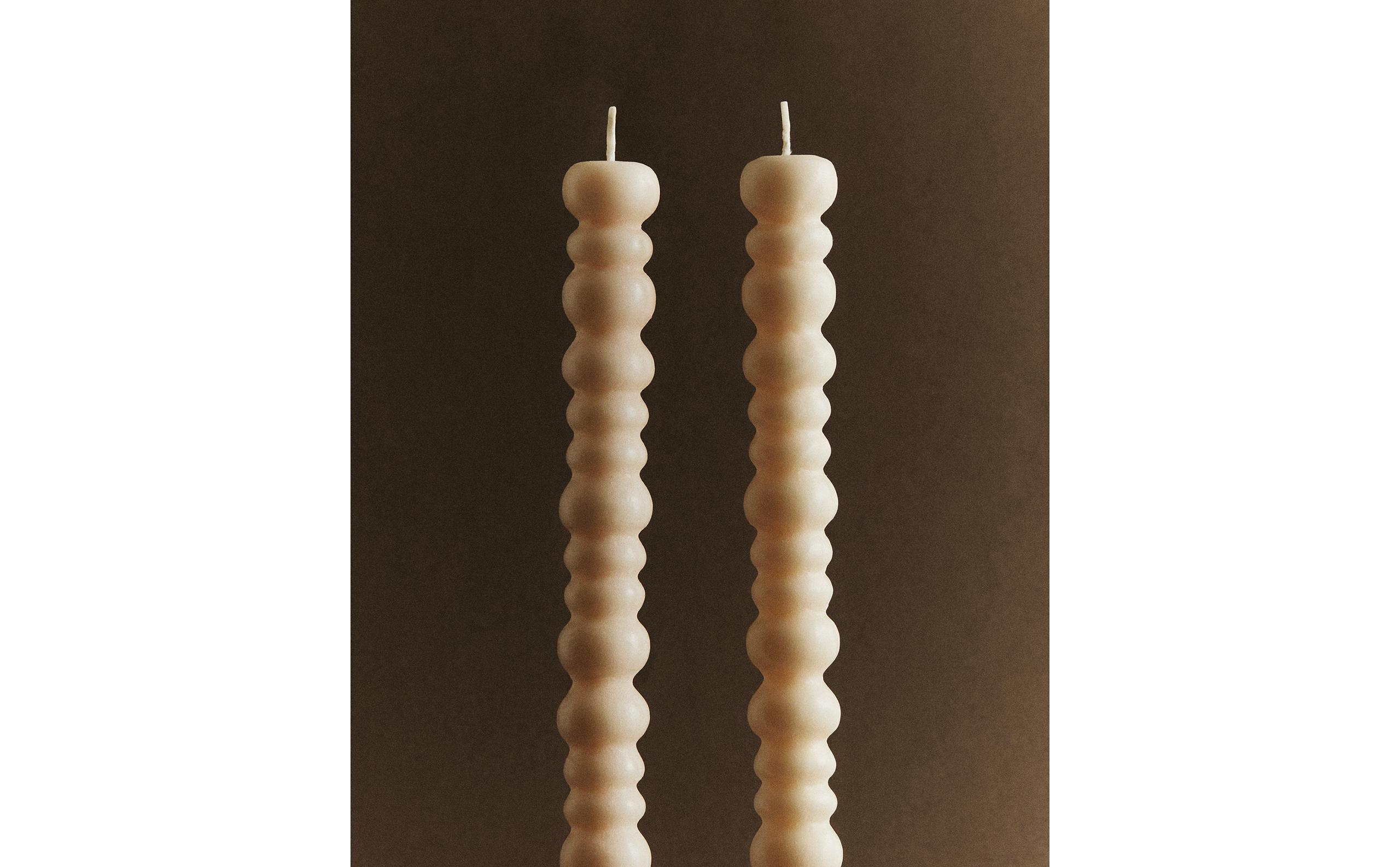 SET OF DECORATIVE WAVY CANDLES (SET OF 2) product thumbnail 9