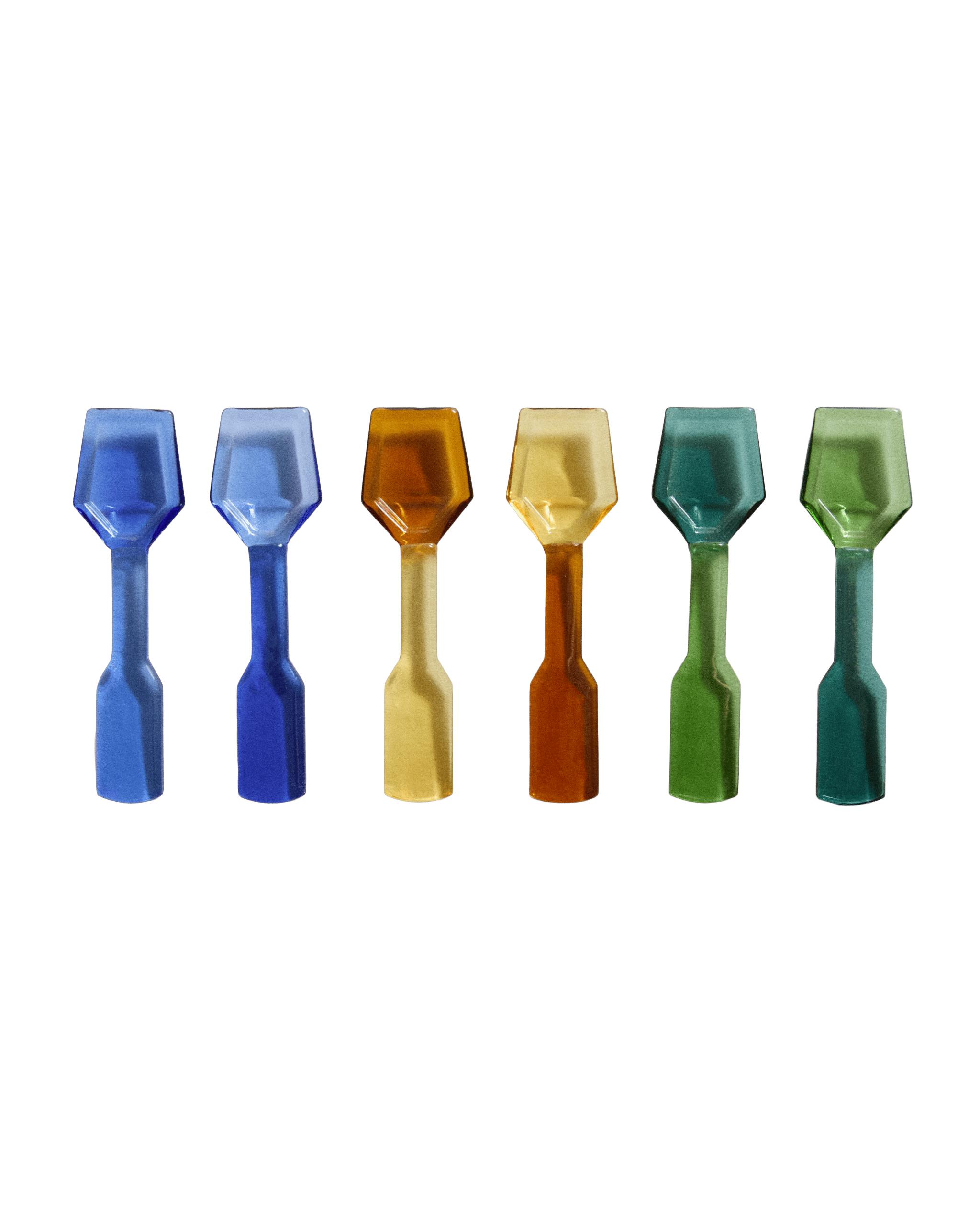 PACK OF COLOURED BOROSILICATE ICE CREAM DESSERT SPOONS (PACK OF 6) product thumbnail 7