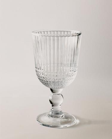 COPA VIDRIO RELIEVE GEOMÉTRICO