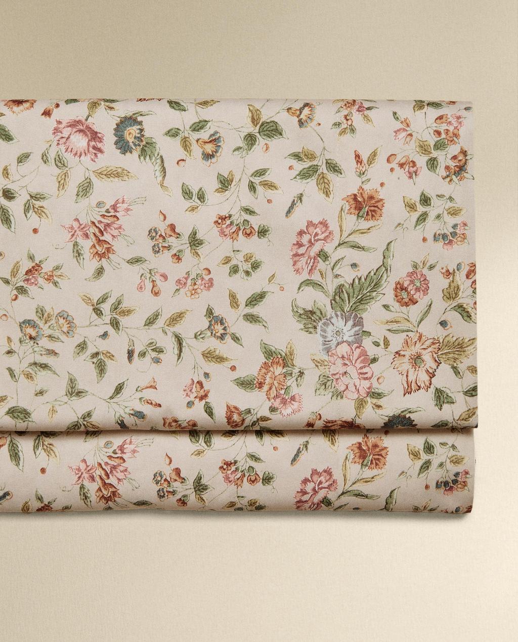 FLORAL SATEEN FLAT SHEET (300 THREAD COUNT)
