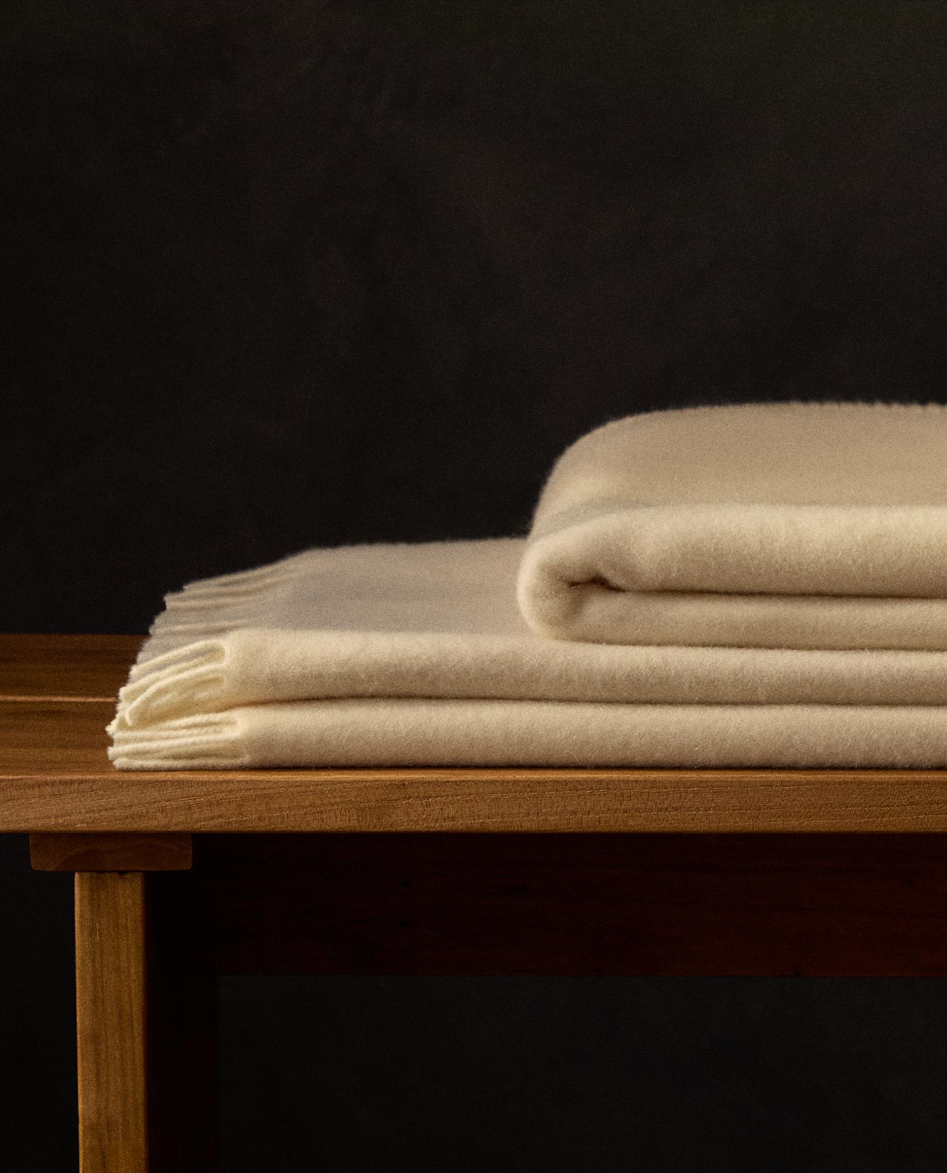 NANUSHKA FRINGED CASHMERE AND WOOL THROW