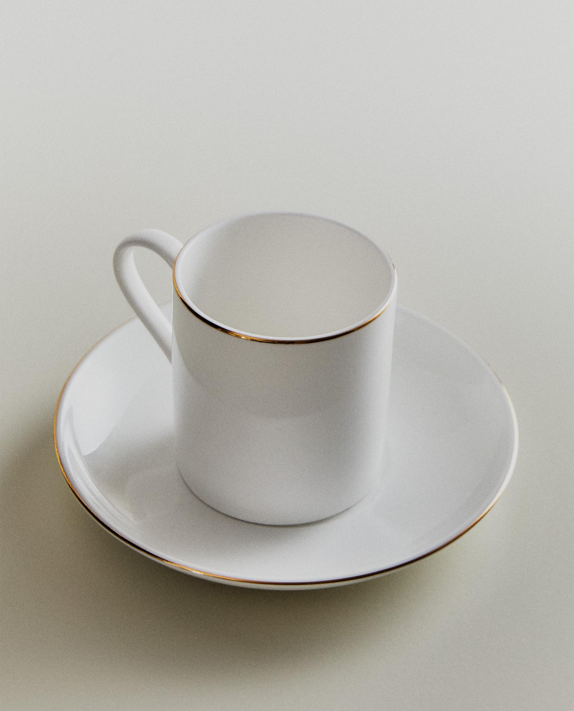 TASSE À CAFÉ AVEC SOUCOUPE PORCELAINE BONE CHINA BORD TASSE À CAFÉ AVEC SOUCOUPE PORCELAINE BONE CHINA BORD