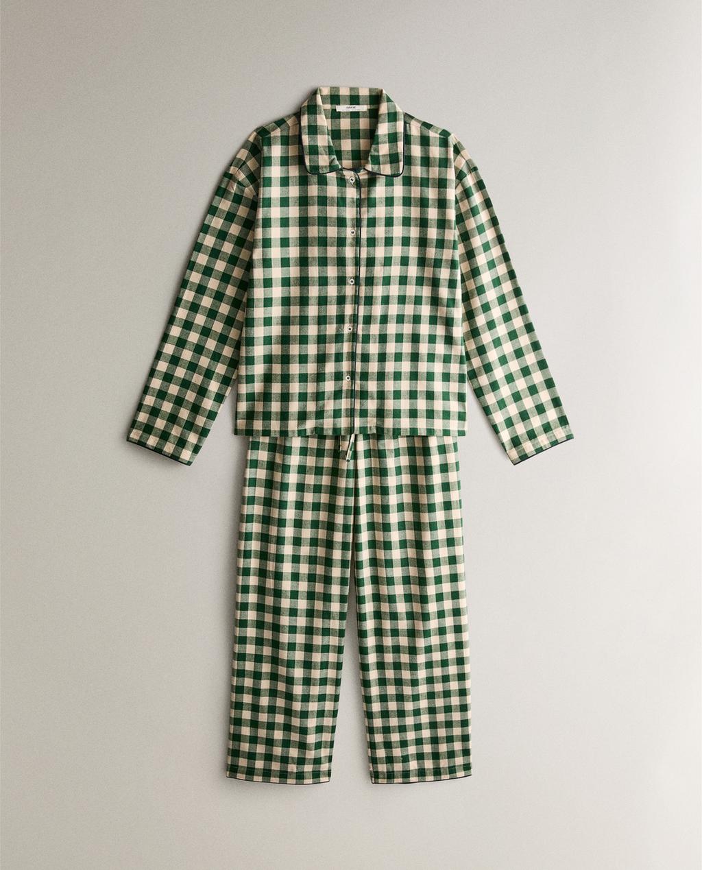 GINGHAM CHRISTMAS PYJAMA SHIRT