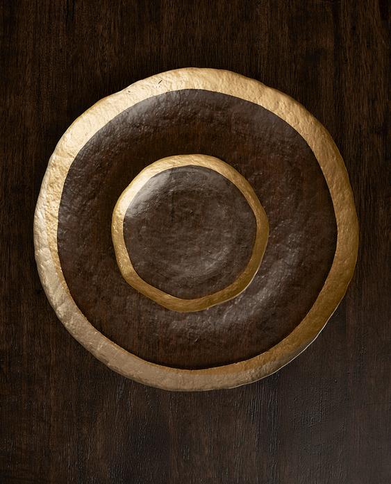 طبق سفلي زجاج بحافة طبق سفلي زجاج بحافة