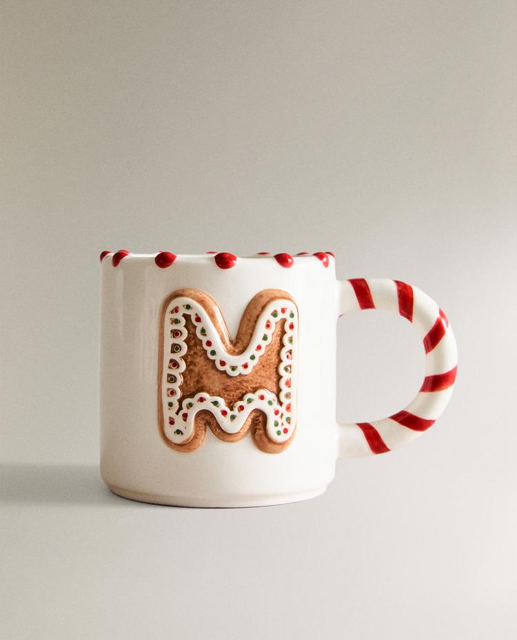 CHILDREN’S CHRISTMAS LETTER M STONEWARE MUG