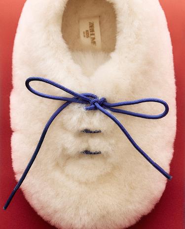 KIDS' THE ANIMALS OBSERVATORY FAUX FUR SLIPPERS