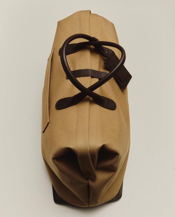 REISETASCHE AUS BAUMWOLLE MIT KNOPF