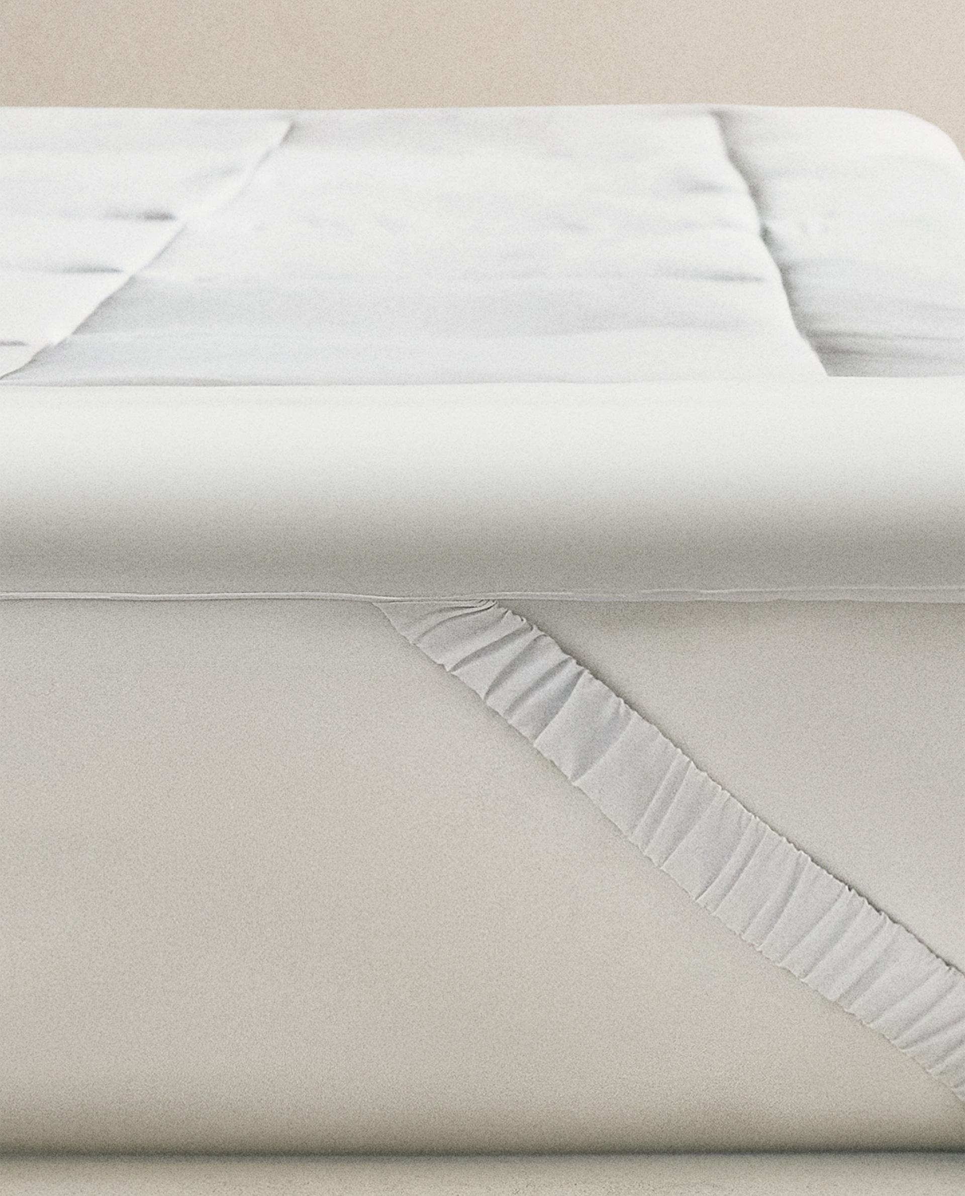 ザラホーム Zara  ベージュ サテン ボックスシーツ サテン ボックスシーツ | 高さ40CM（500スレッド） | Zara Home 日本/Japan