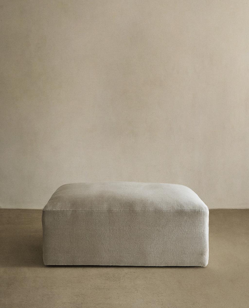 POUF LIN DÉLAVÉ POUF LIN DÉLAVÉ