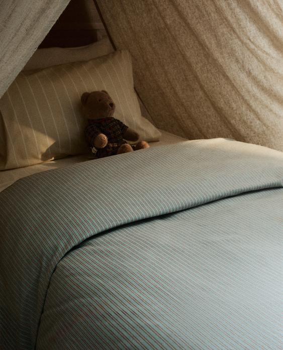 ปลอกผ้านวมสำหรับเด็กผ้าสักหลาดลายทาง