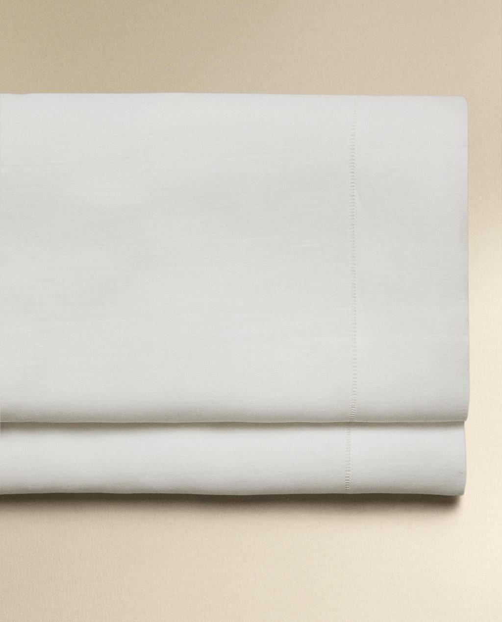 LINEN HEMSTITCHED FLAT SHEET
