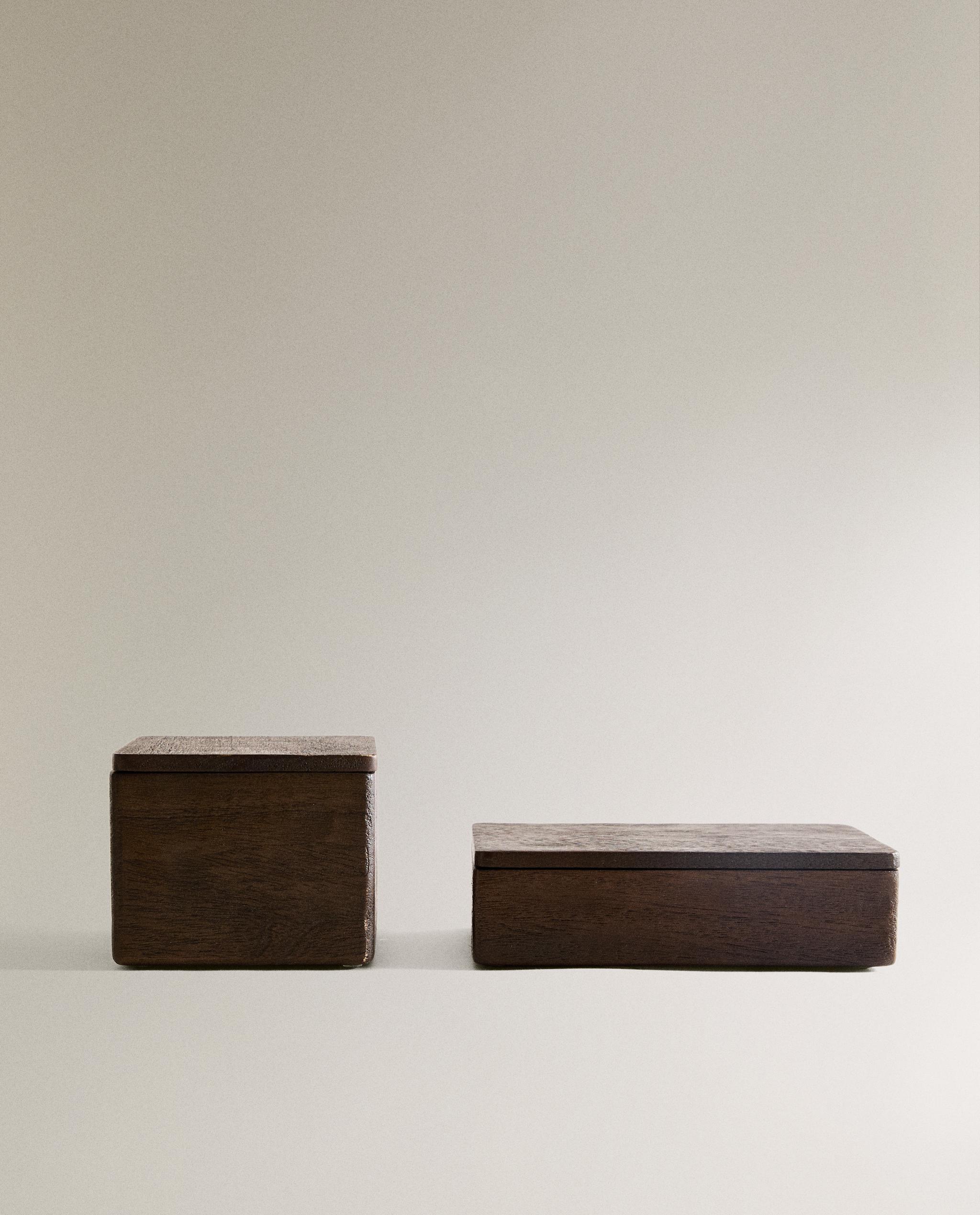 ZARAHOME　アンティーク風 ウッドボックス シェル×ウッドBOX (ZARA HOME) | twig-pebble