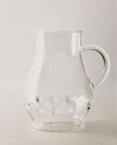 KRUG AUS BOROSILIKATGLAS MIT PUNKTEN