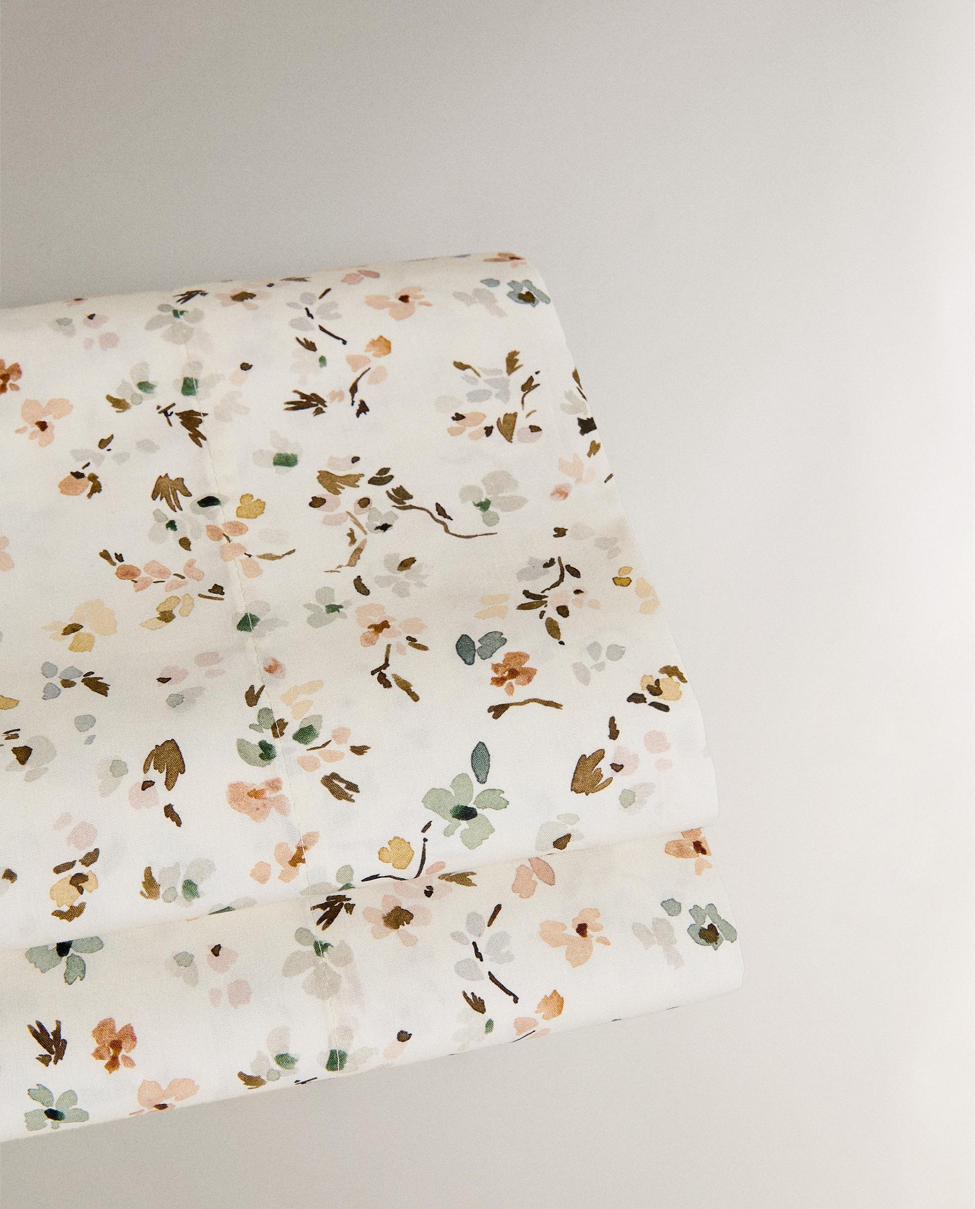 FLORAL PRINT FLAT SHEET