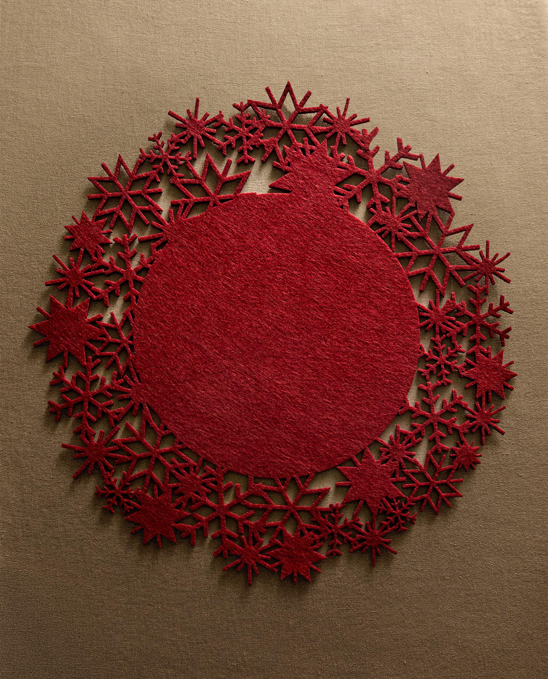 クリスマス スノーフレーク フェルト ランチョンマット | Zara