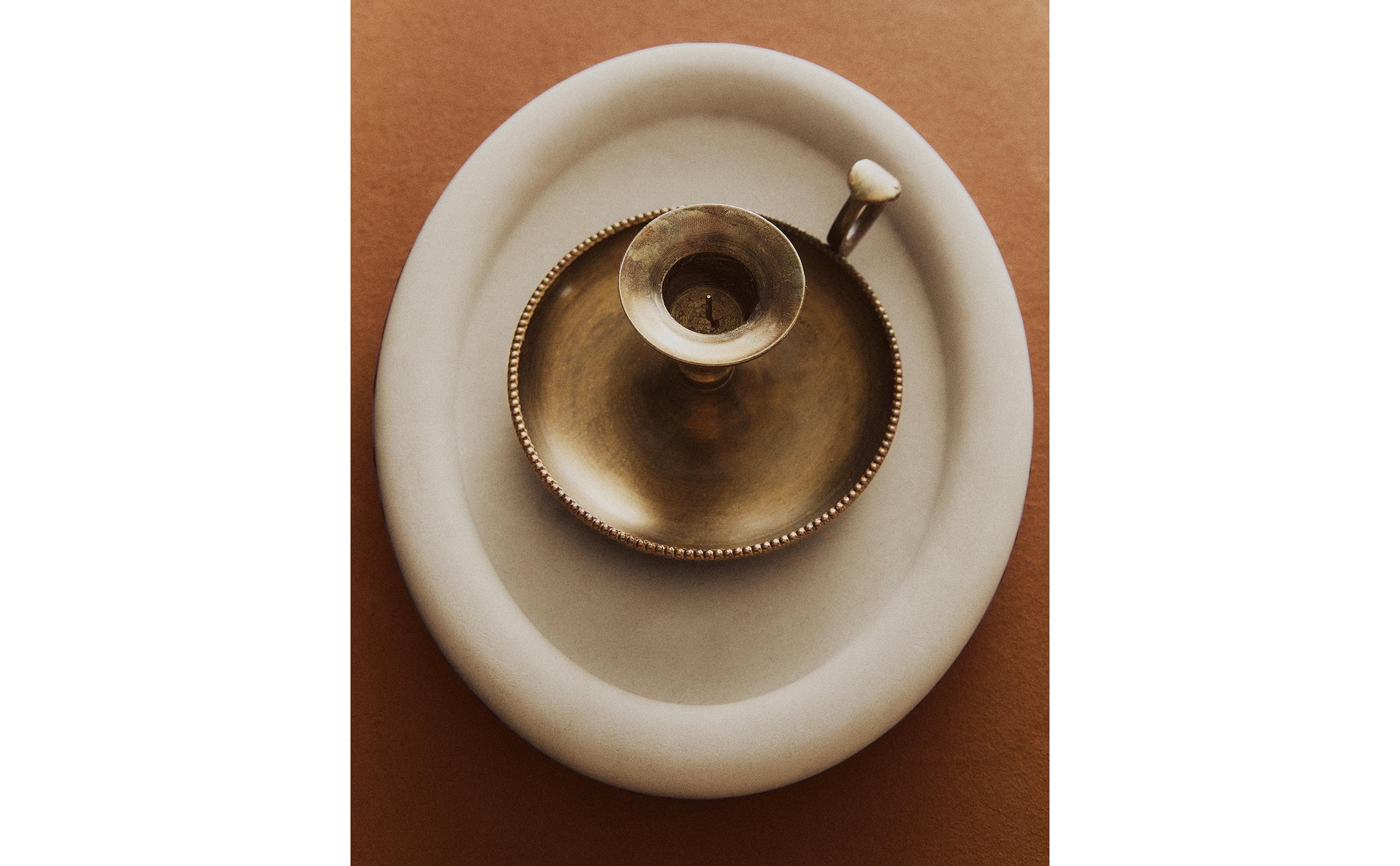 CANDELABRO BAJO BRASS ENVEJECIDO BRAX