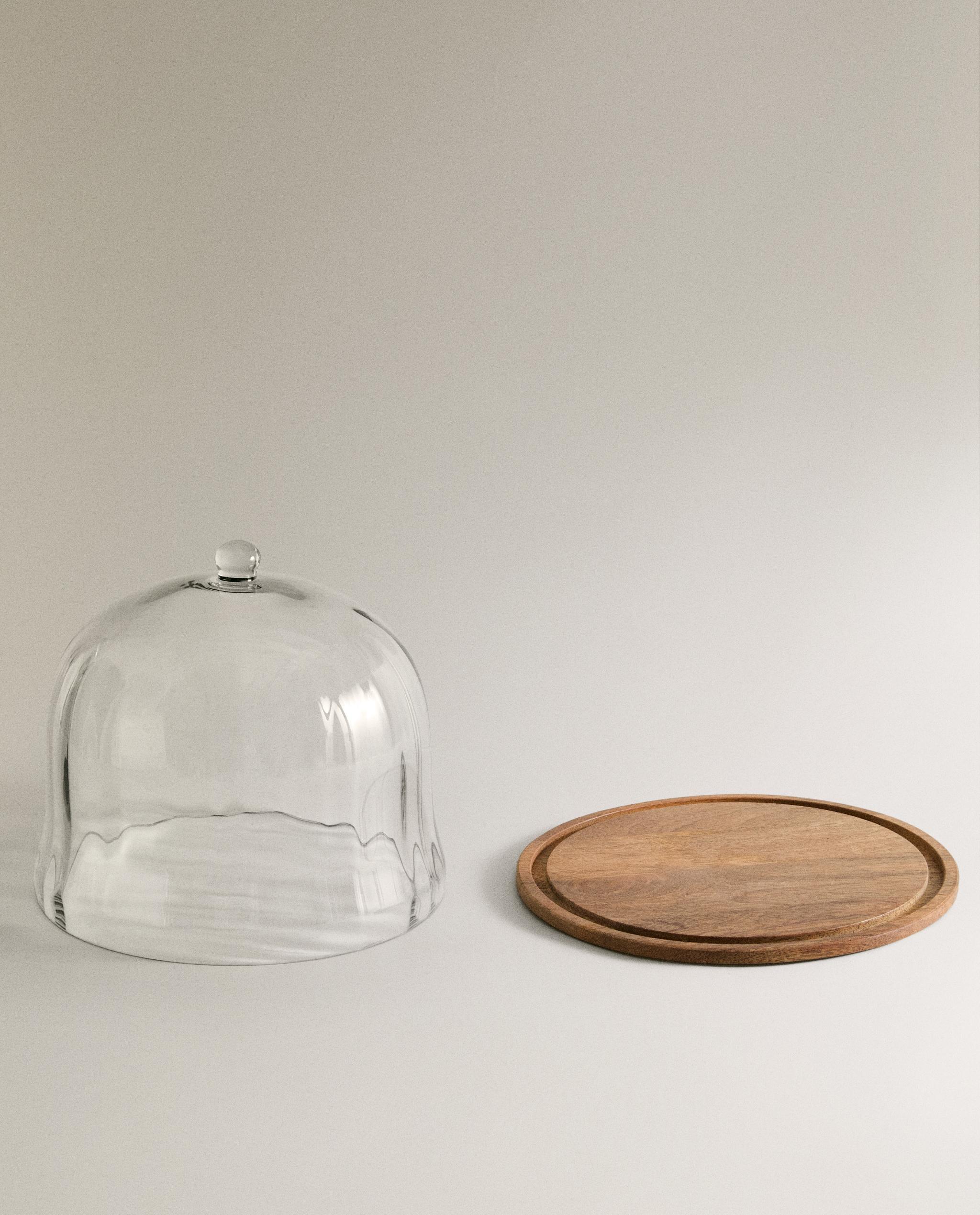 ウッドケーキスタンド ガラスドーム付き | Zara Home 日本/Japan