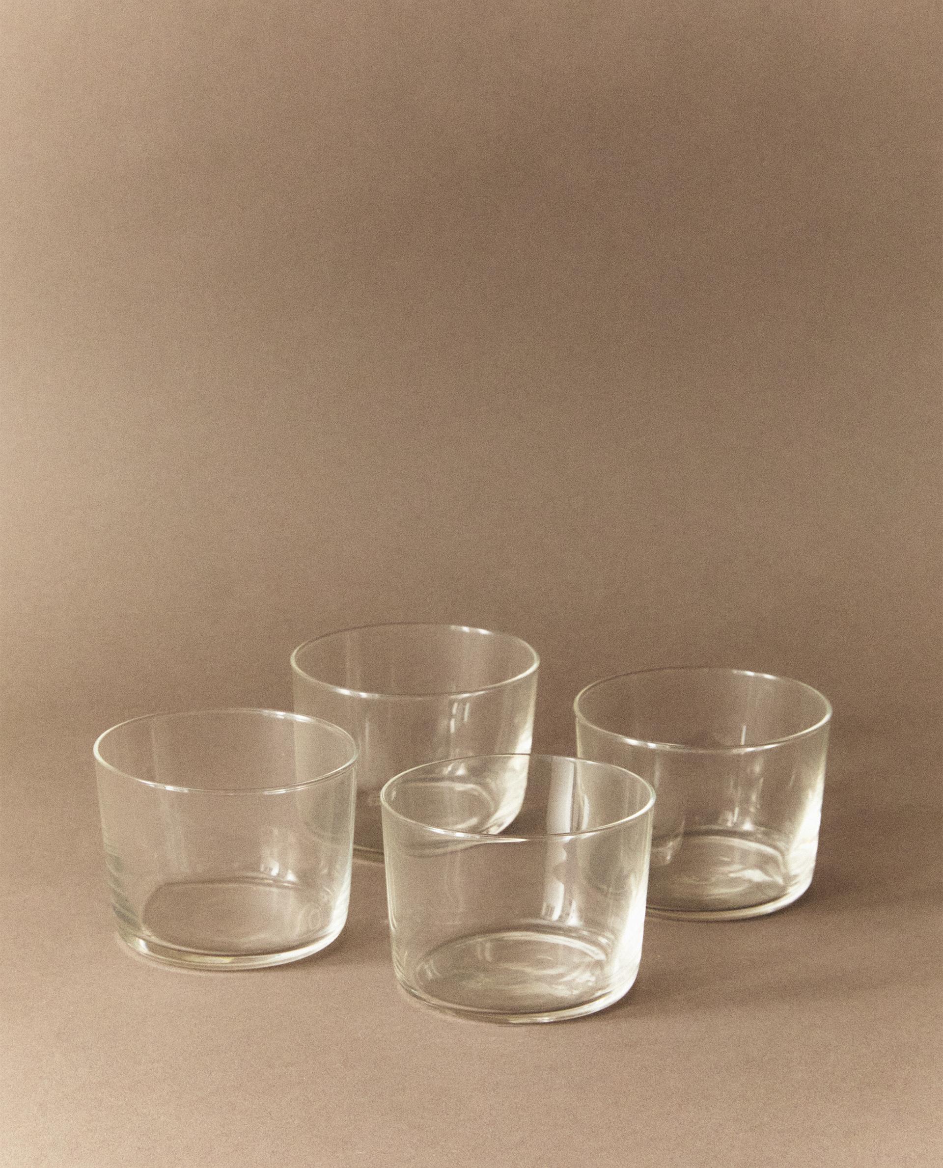 PACK OF LOW GLASS TUMBLERS (PACK OF 4)