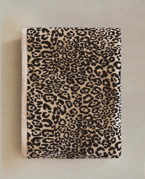 Serviette De Plage Okoa Bord Léopard Éponge Velour 100