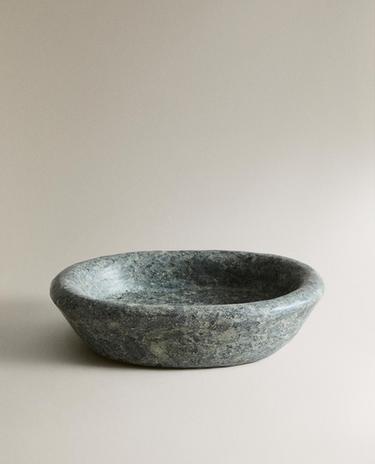 GREENISH MARBLE CONCAVE TRAY