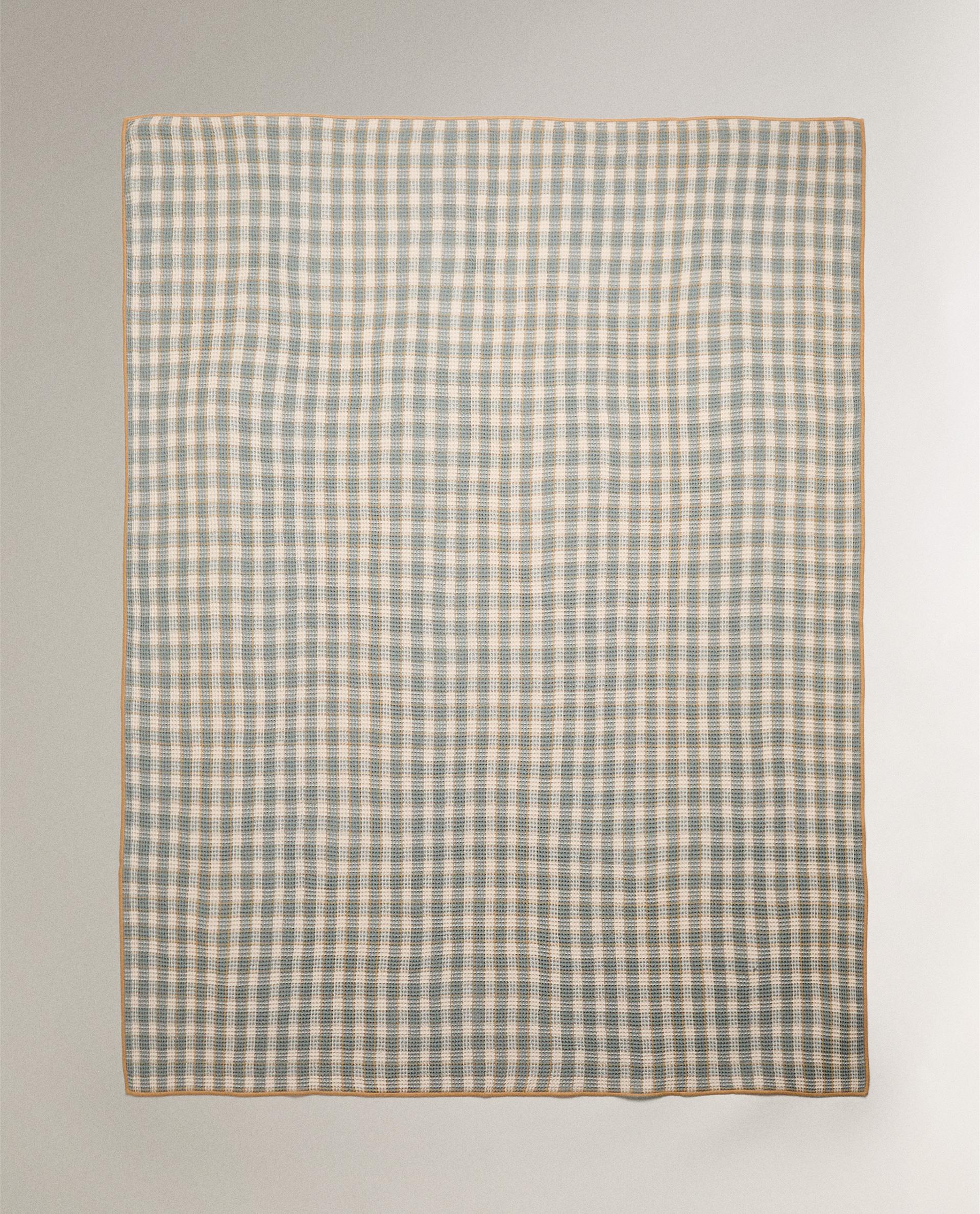 チェック柄 ワッフル ブランケット | Zara Home 日本/Japan