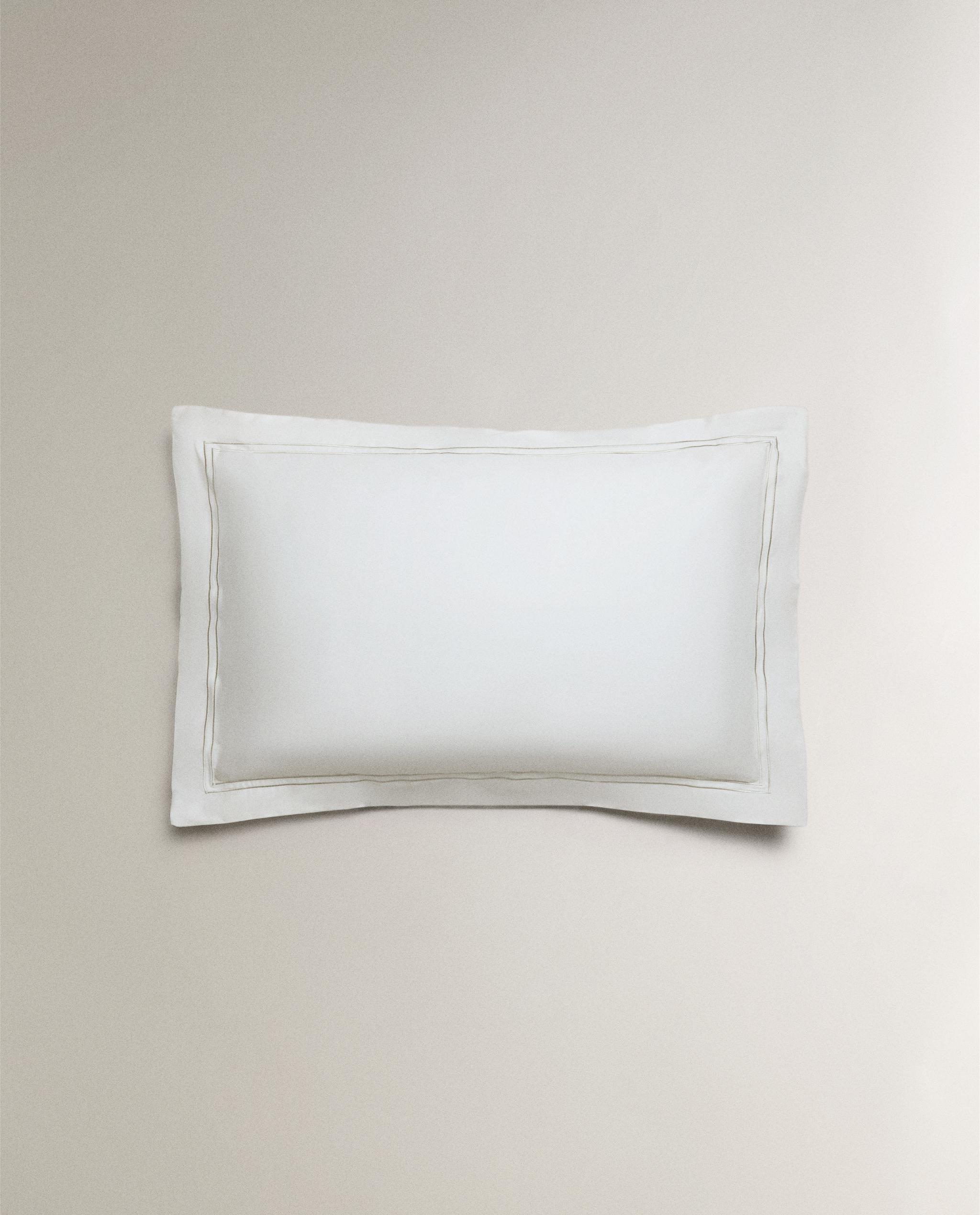 PILLOWCASE WITH TWO EMBROIDERED DETAILS product thumbnail 4