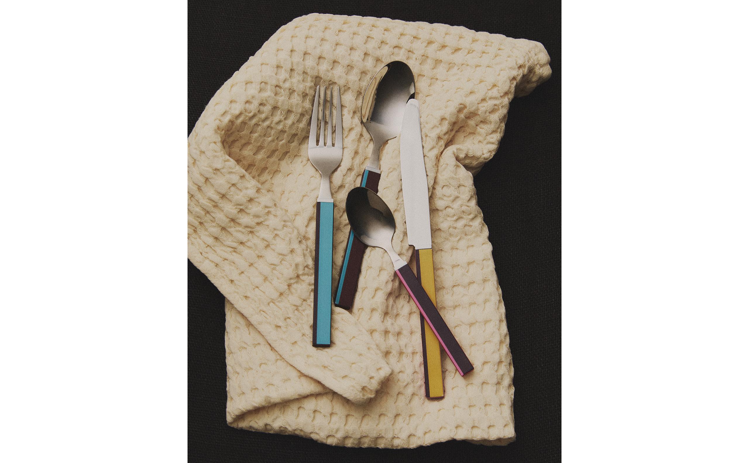 4-PIECE CUTLERY SET WITH STRIPED HANDLE X COLLAGERIE