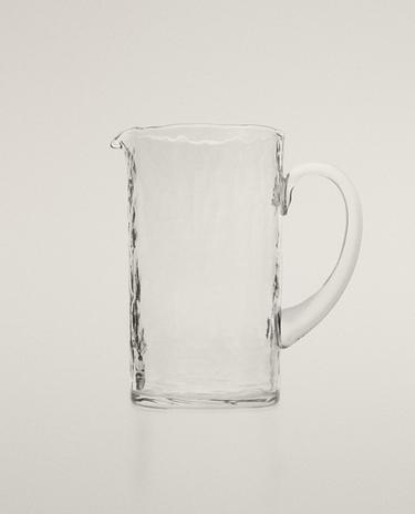 HAMMERED GLASS JUG