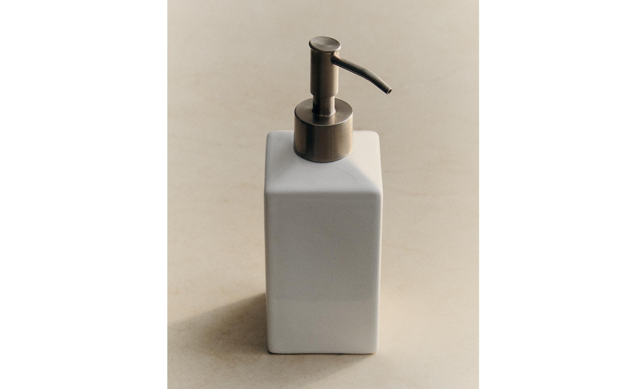 WHITE EARTHENWARE SOAP DISPENSER product thumbnail 2