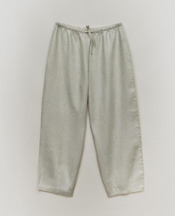 LANGE HOSE AUS LEINEN
