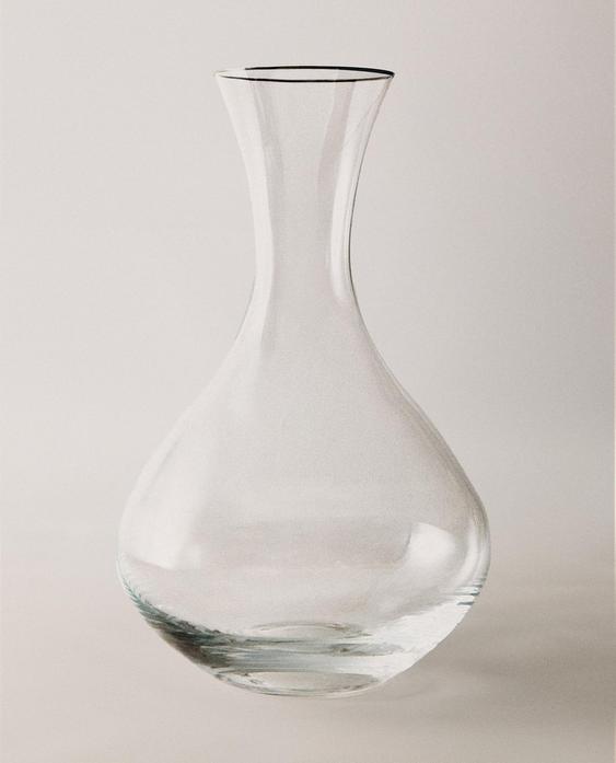SILVER RIM CRYSTALLINE BOTTLE