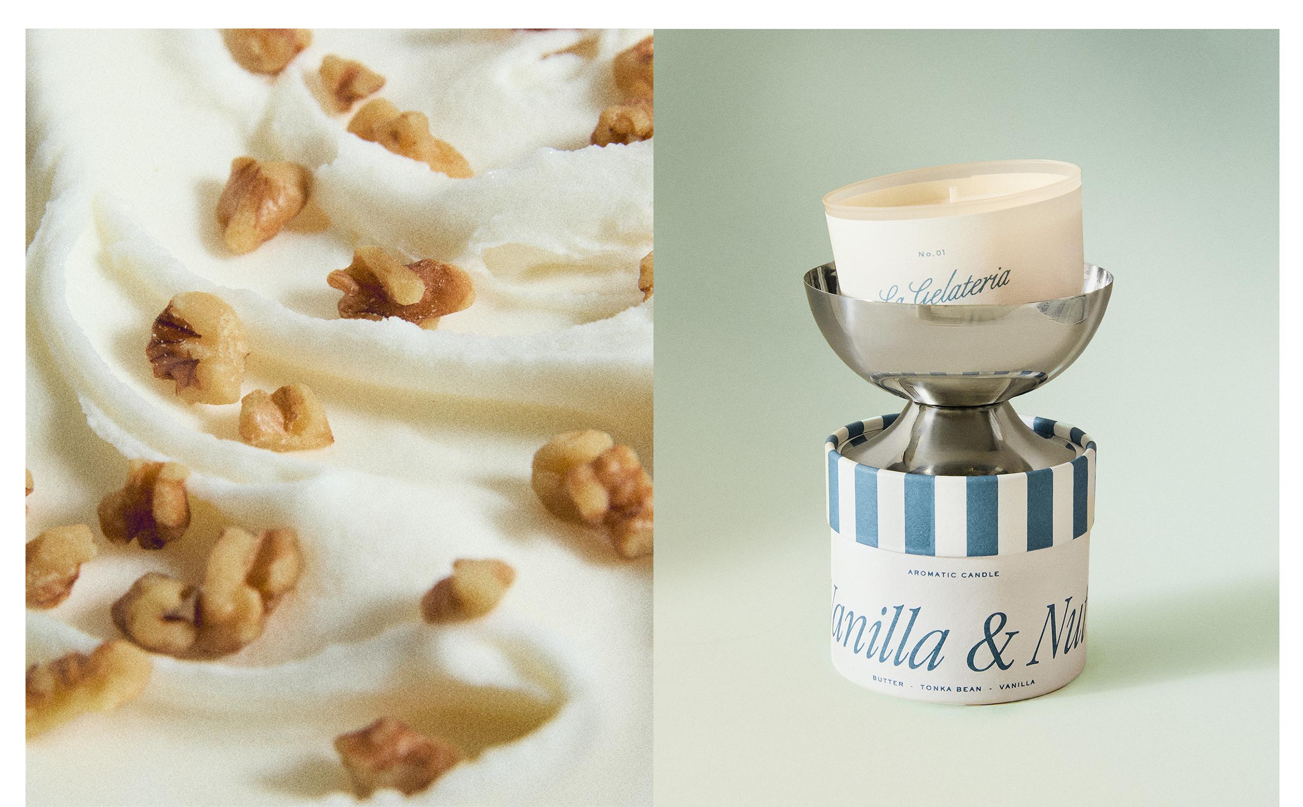 (150 G) VANILLA & NUT SCENTED CANDLE