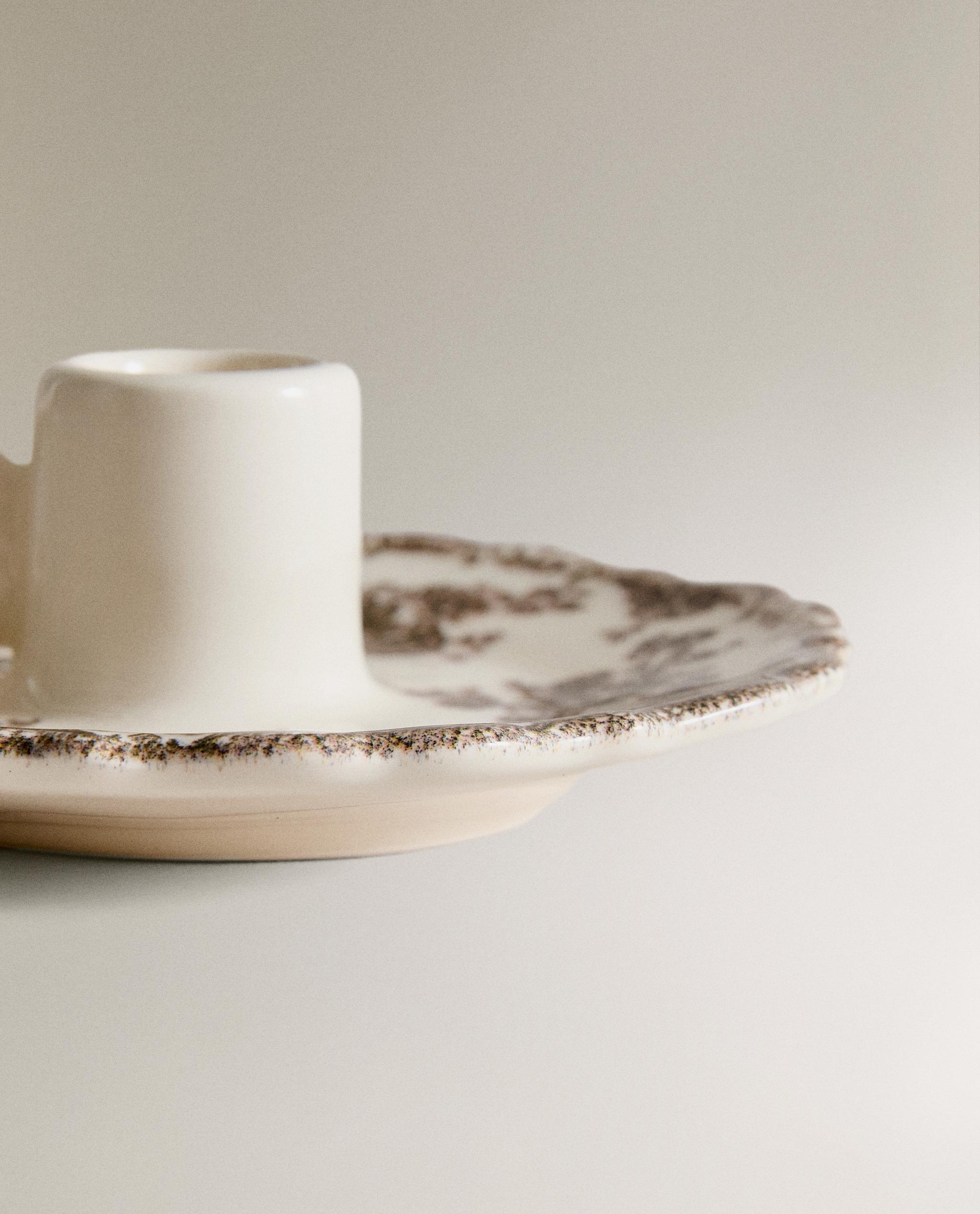 FLORAL EARTHENWARE CANDLESTICK product thumbnail 13