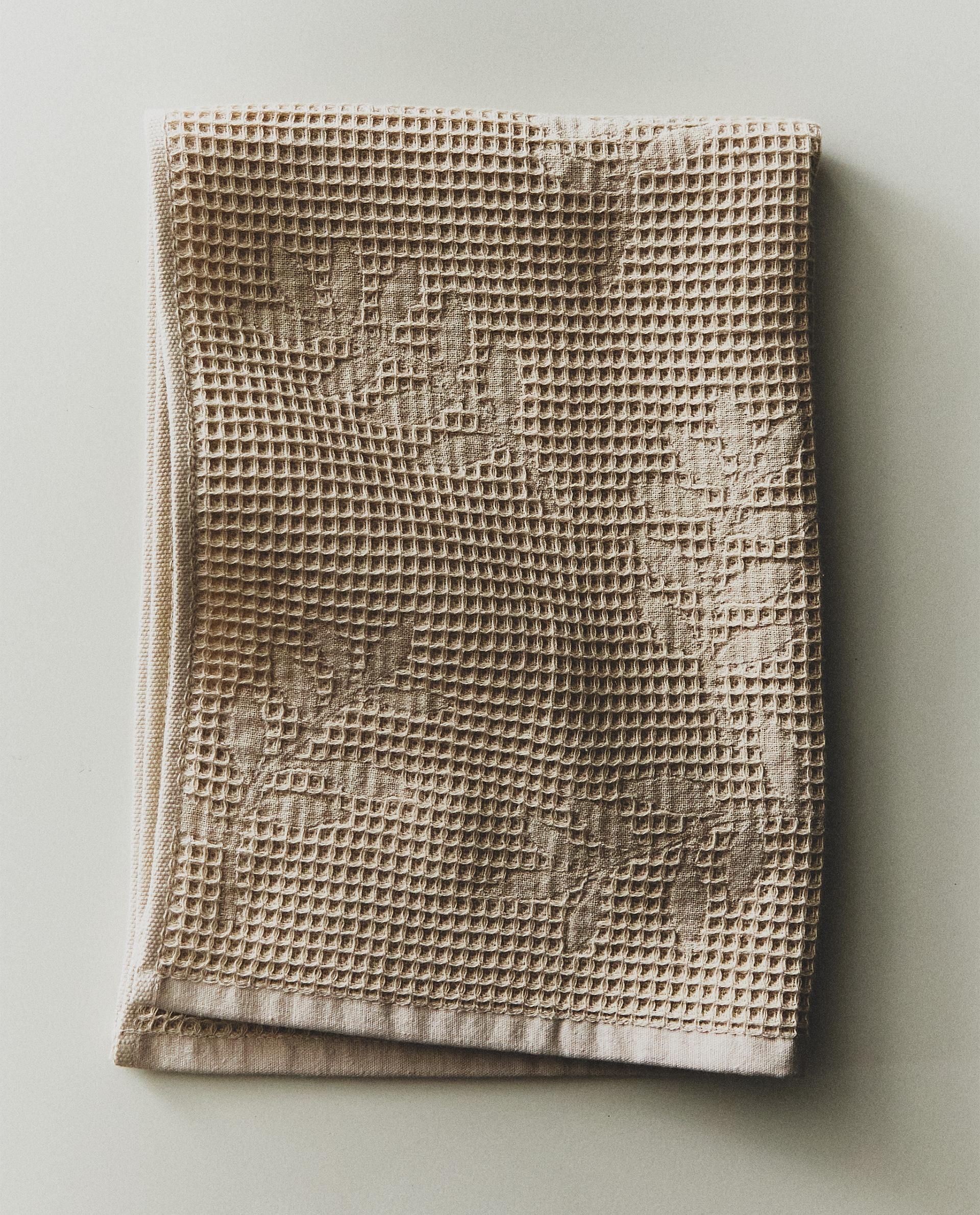 WAFFLE-KNIT KITCHEN TOWEL