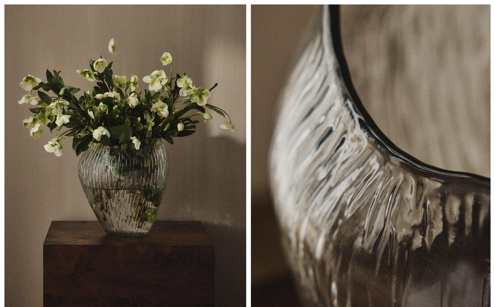 مزهرية زجاج غير منتظمة