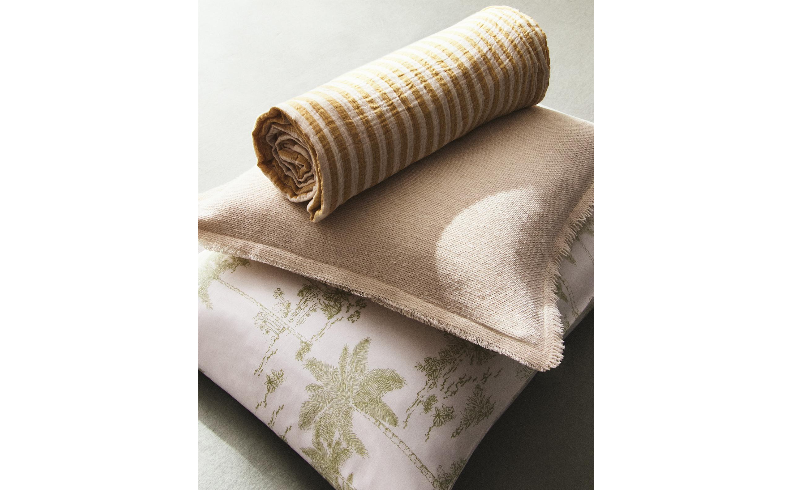 CUSHION COVERS AND THROW
