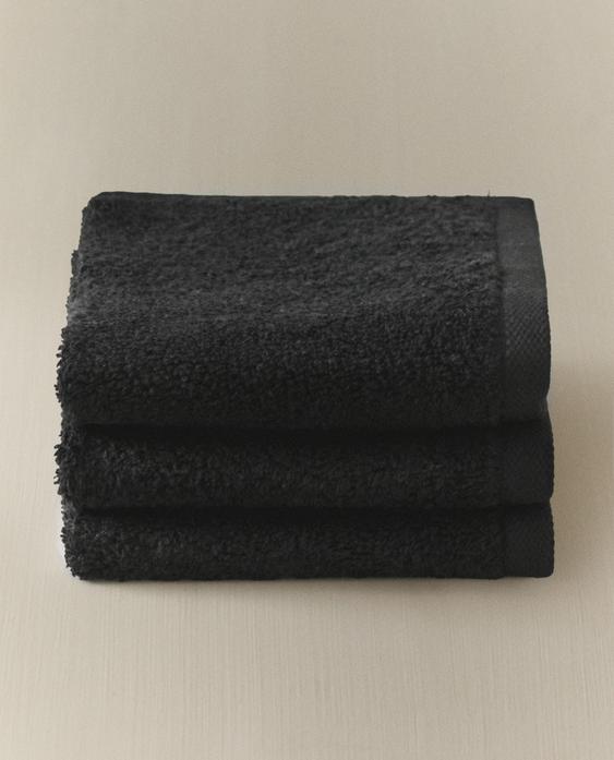 CONJUNTO DE TOALHAS DE LAVABO DE ALGODÃO PREMIUM (CONJUNTO DE 3)