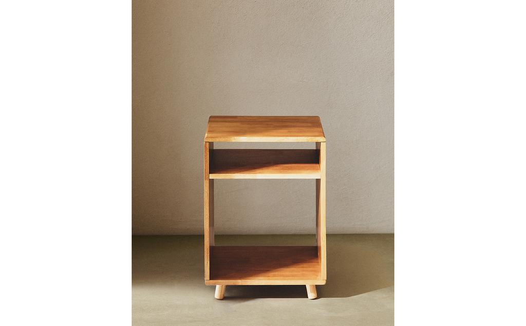 WOODEN BEDSIDE TABLE