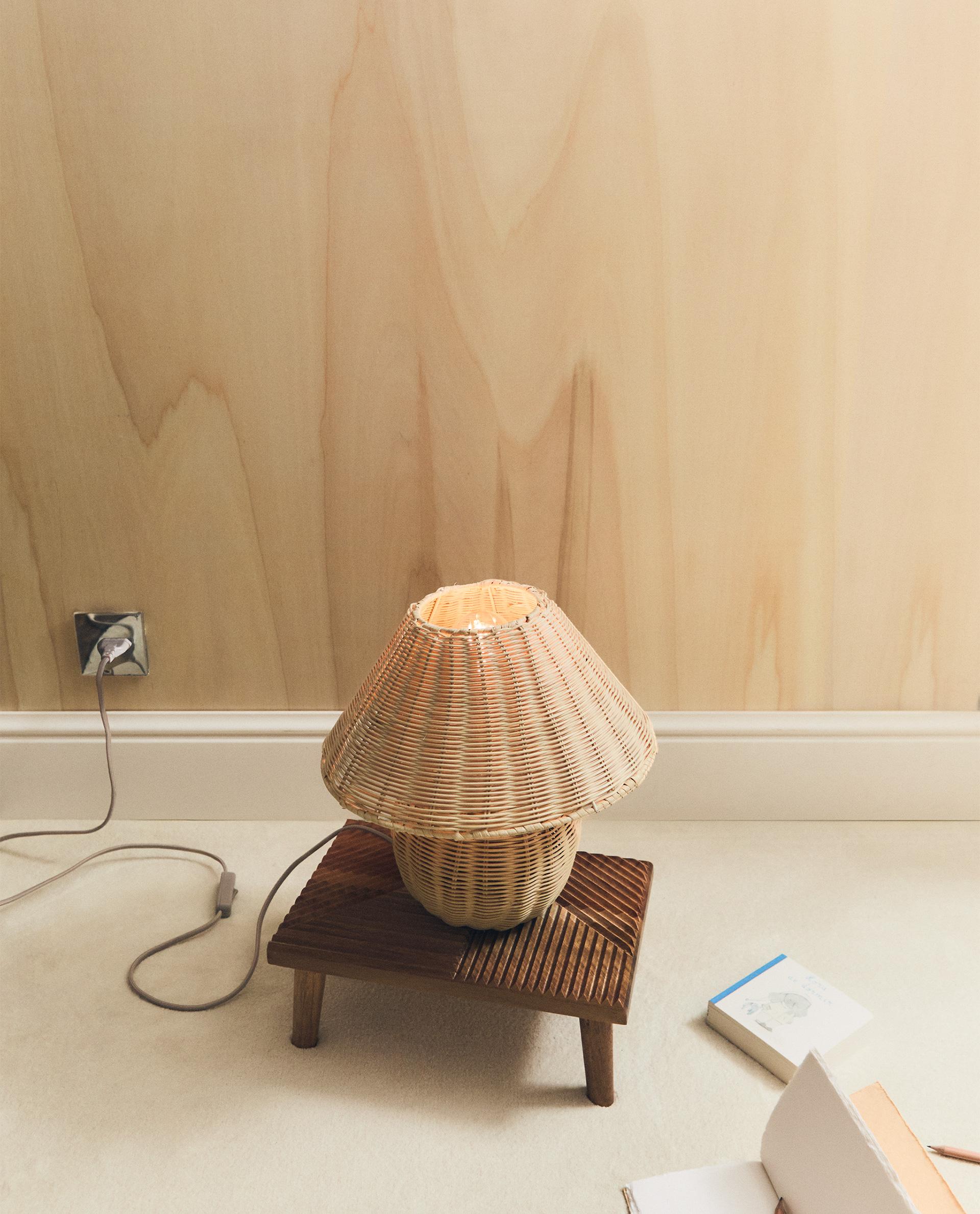 LÁMPARA MESA INFANTIL RATÁN LÁMPARA MESA INFANTIL RATÁN