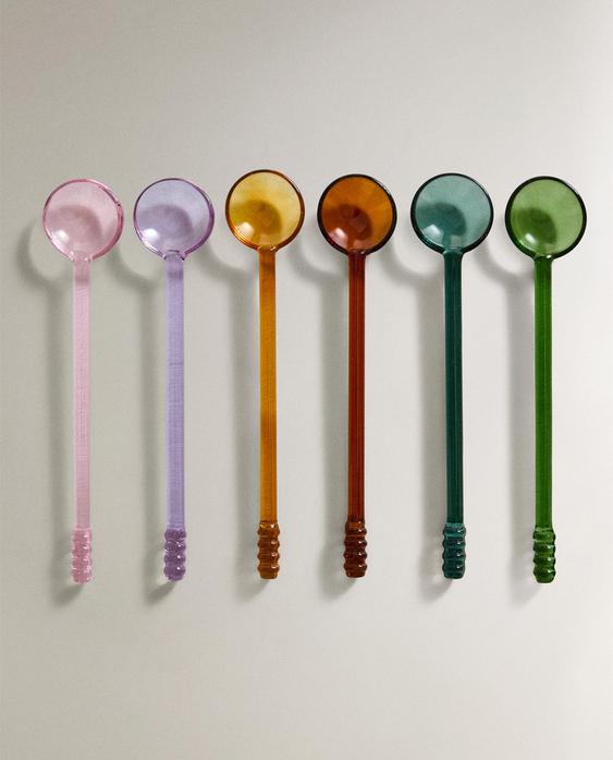 LOT CUILLÈRES BOROSILICATE MULTICOLORES (LOT DE 6)