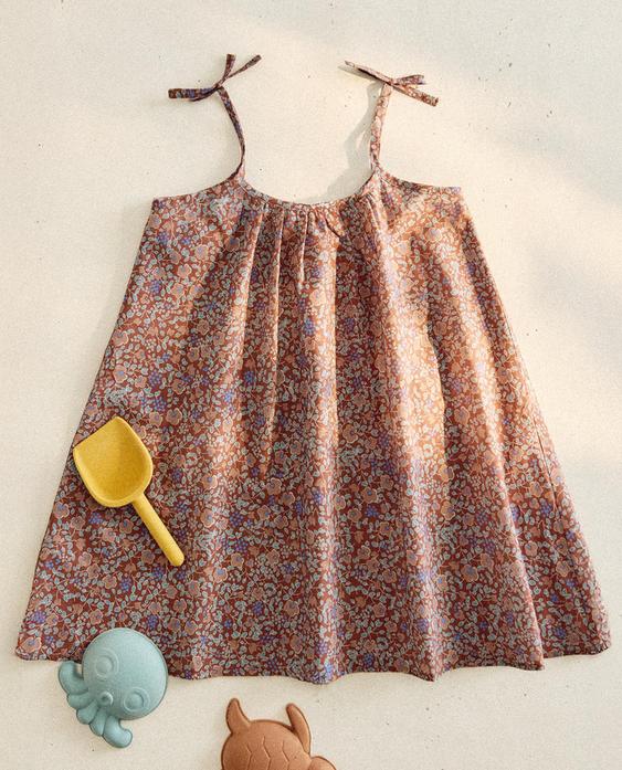 KIDS' FLORAL BEACH DRESS