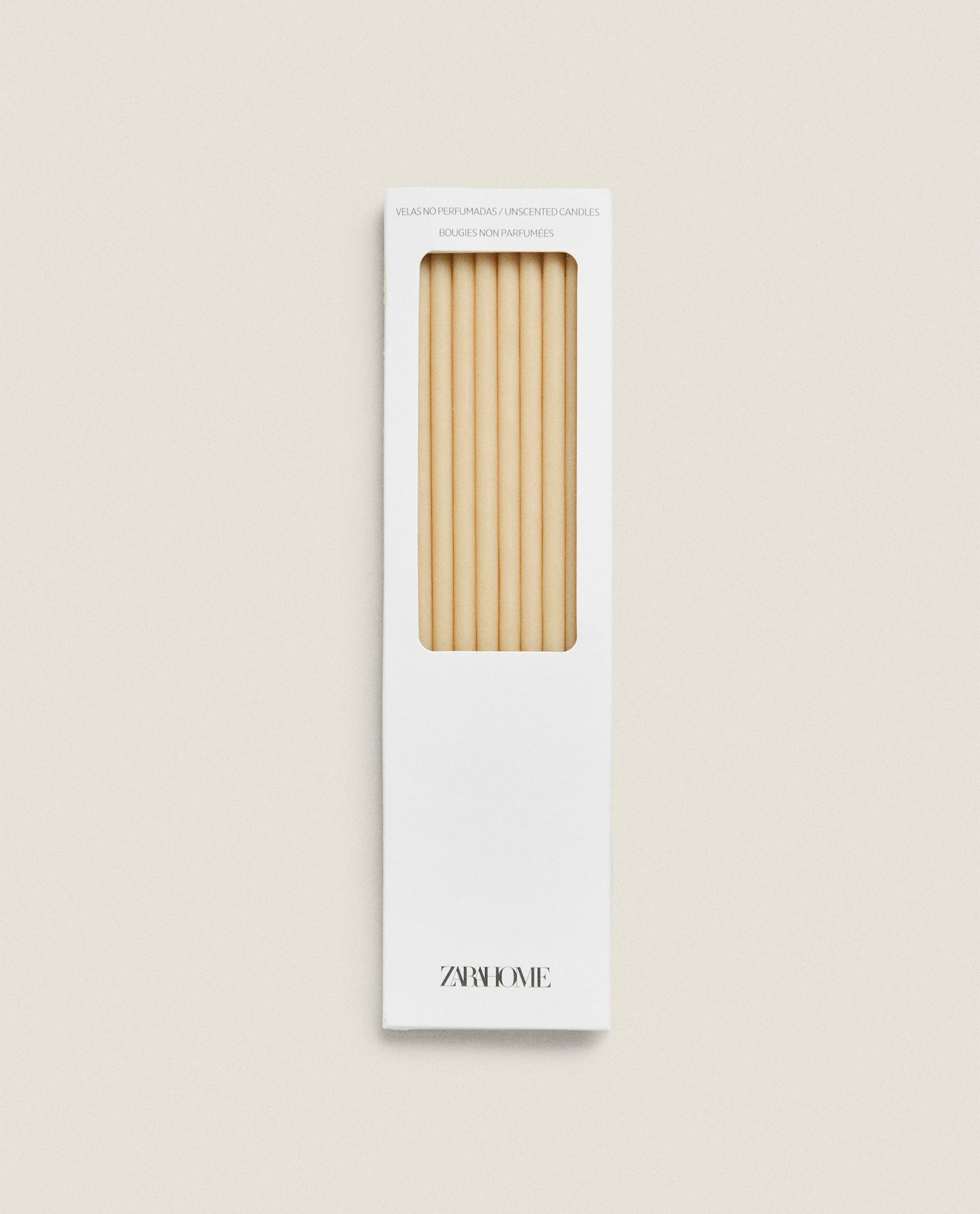 PACK OF THIN DECORATIVE CYLINDRICAL CANDLES (PACK OF 10) product thumbnail 6