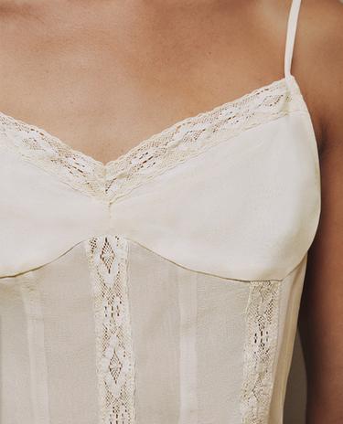 レースコットン トップス