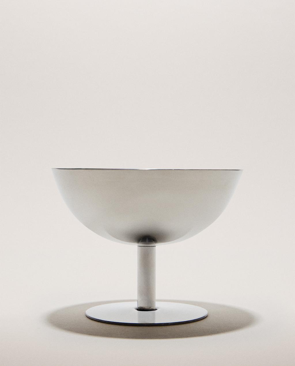 不鏽鋼銀色矮腳杯