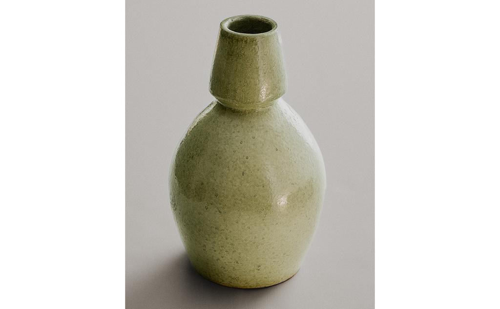 ENAMELLED TERRACOTTA VASE