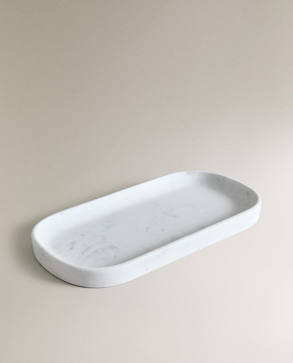 MARBLE-EFFECT BATHROOM TRAY