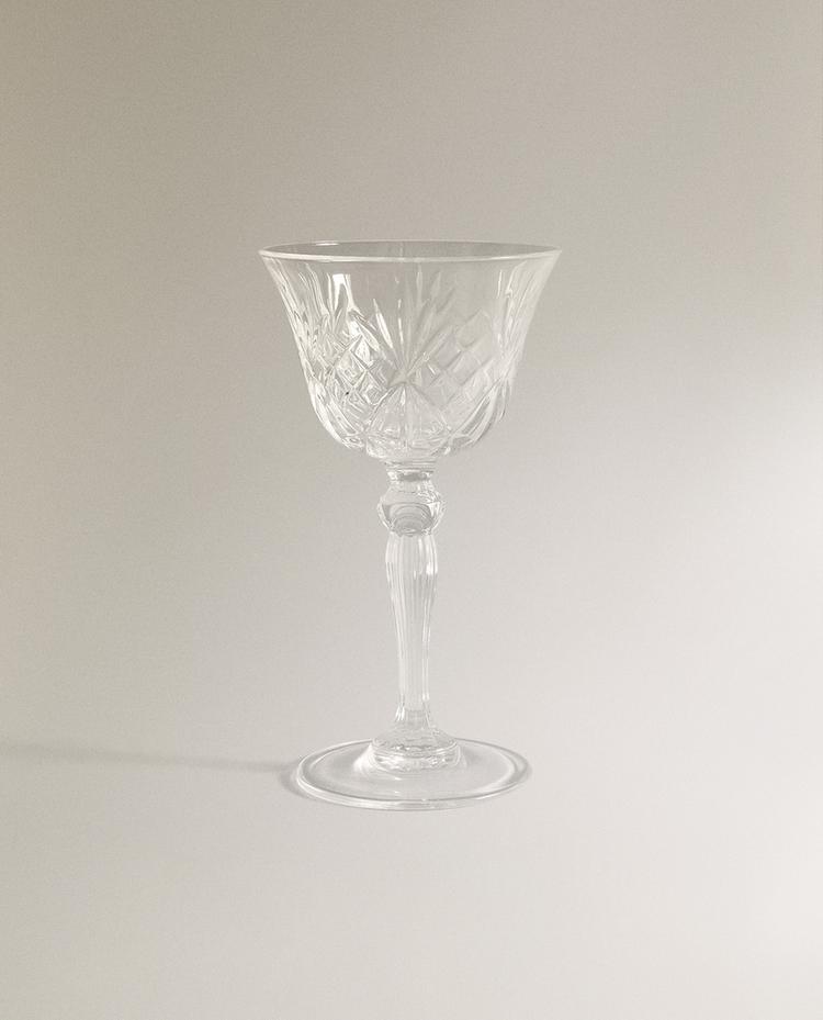 VERRE À LIQUEUR EN VERRE EN RELIEF